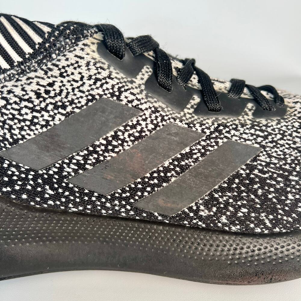 Adidas Purebounce+ Knit Running Sneakers Shoes Black Cloud White D96587 Men 9 - Picture 10 of 16
